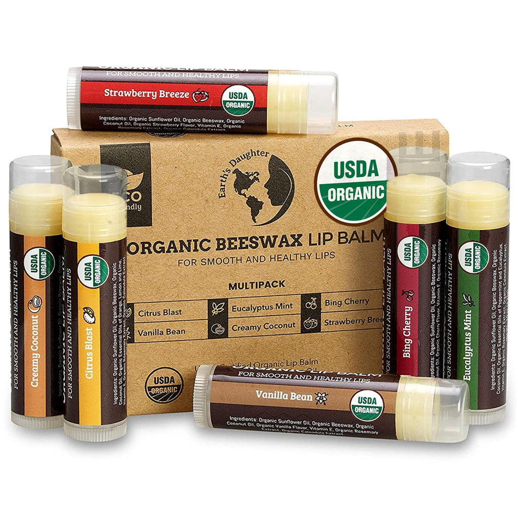 Organic Lip Balm - Moisturizing 6-Pack