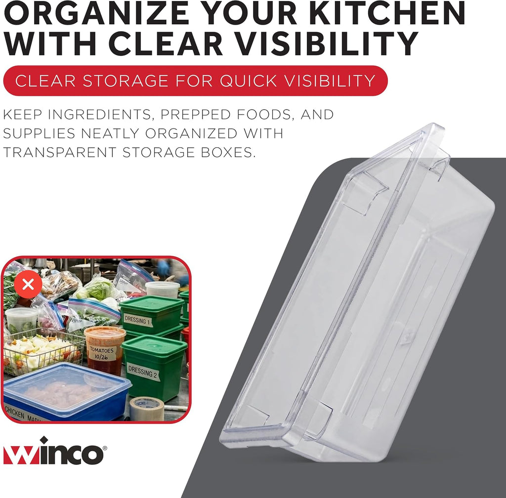 Polycarbonate Food Storage Box, 12 by 18 by 6-Inch