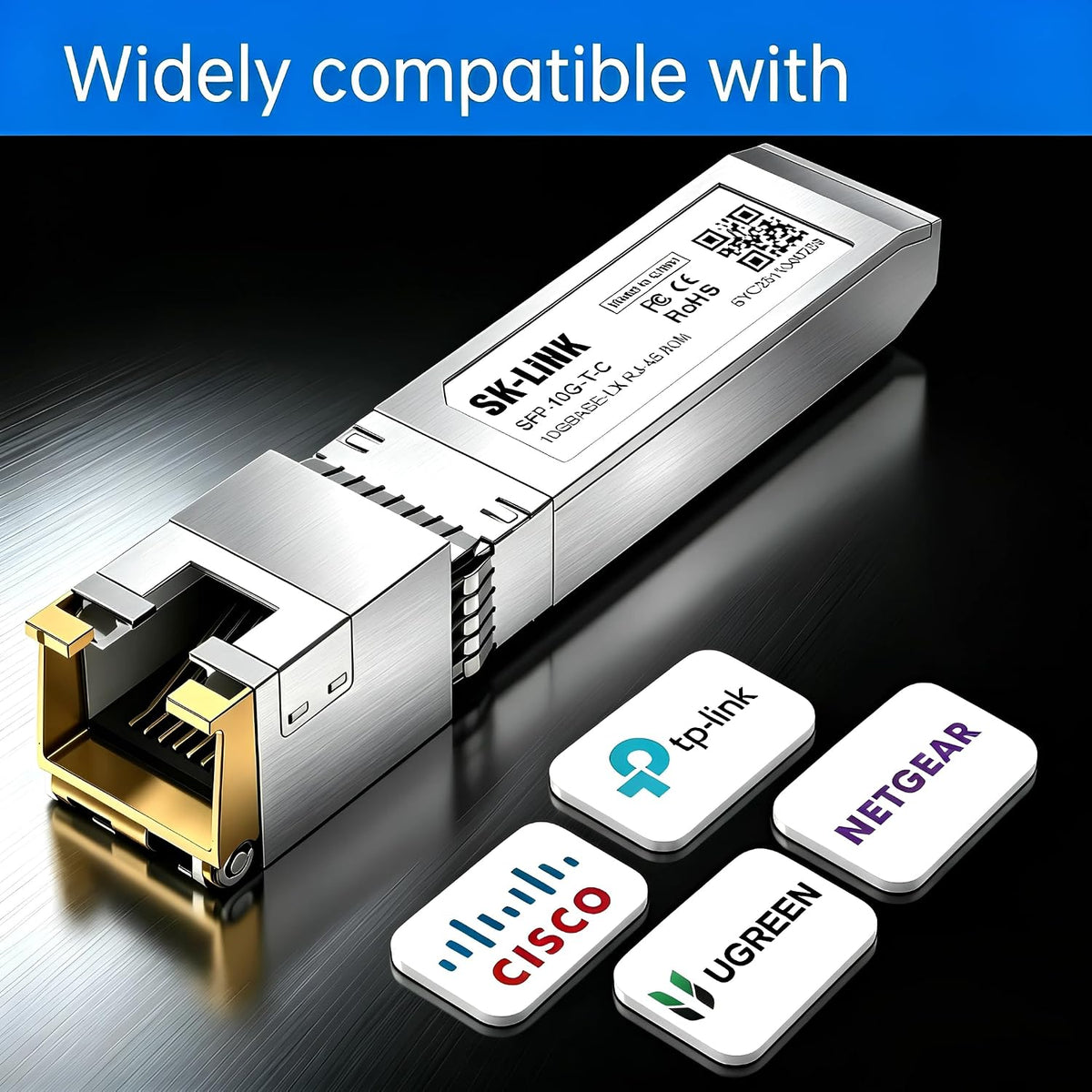 10GBase-T SFP+ to RJ45 Transceiver 10G Copper SFP Module Up to 30m