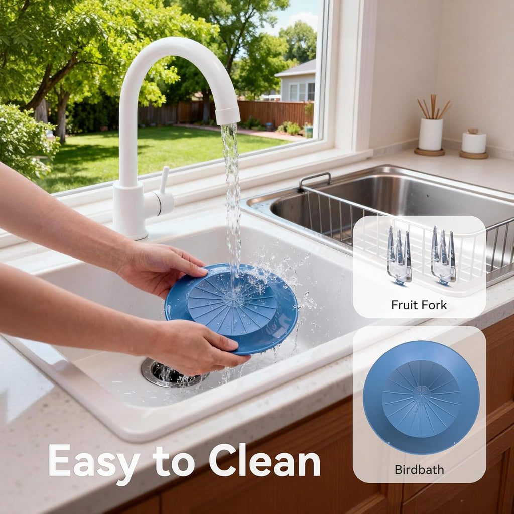 Smart Bird Bath with 2K HD Camera, AI Bird ID & Solar Fountain