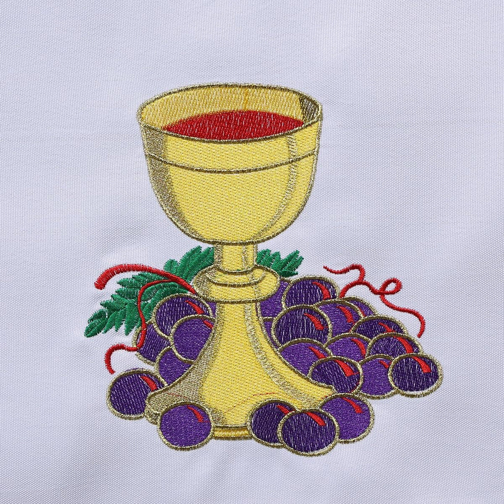 Church Altar Table Cloth Communion Rectangle Table Runner Free Size 78 x 59 Inches (White 2)