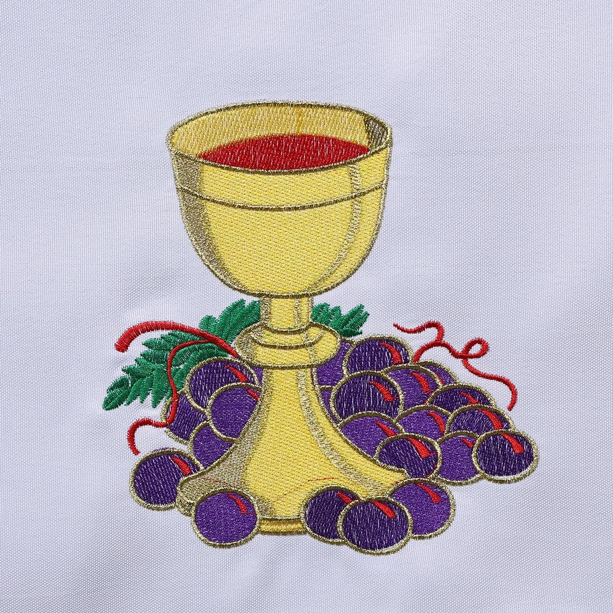 Church Altar Table Cloth Communion Rectangle Table Runner Free Size 78 x 59 Inches (White 2)