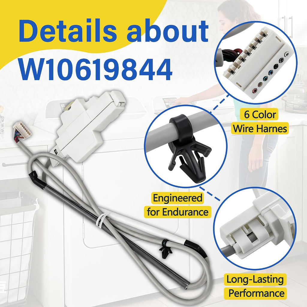 Washer Lid Lock Latch Fit for May-tag MTW6600TQ0 MTW6300TQ0 MTW6500TQ0 MTW6300TQ1 MTW6400TQ0 MVWB450WQ0 MVWB300WQ0 MVWB450WQ2 MVWB750WB2 MVWB750WQ0 MVWB750YW0 MVWB850WB0 MVWB850WQ1 MVWB850YG1
