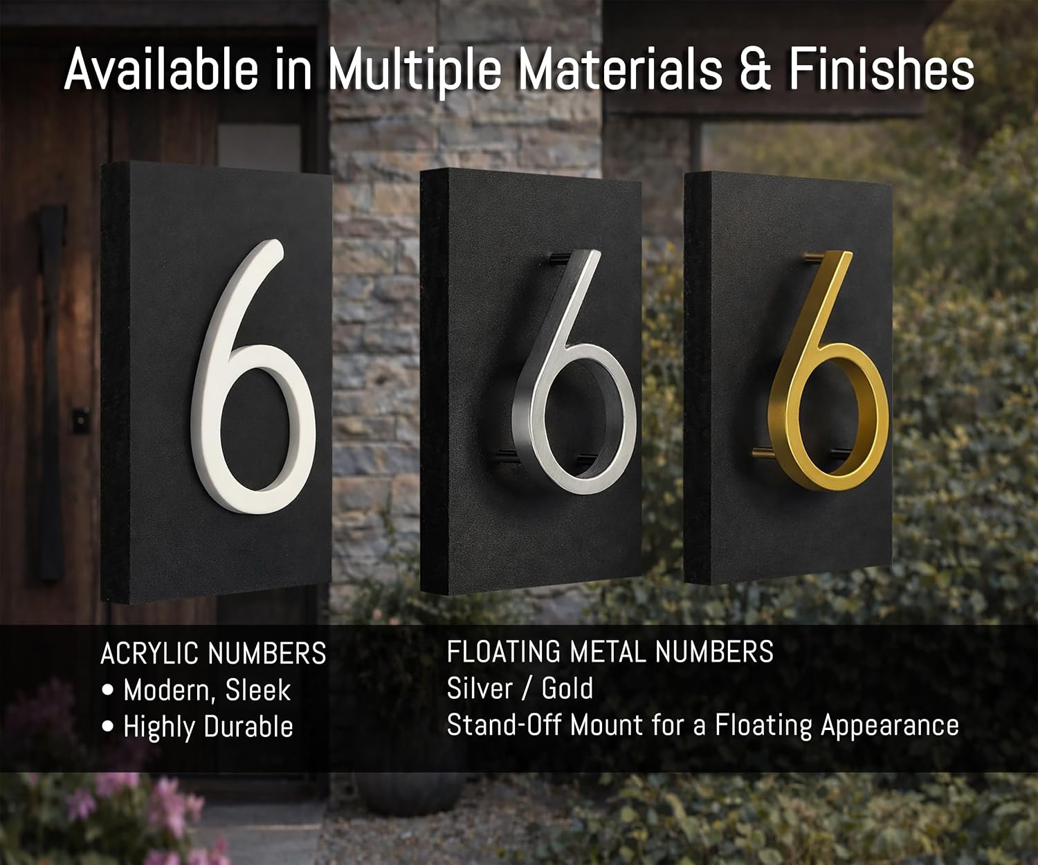 House Number for outside | Custom House Address Sign | 5" Tall numbers | Modern House Numbers | Vertical or