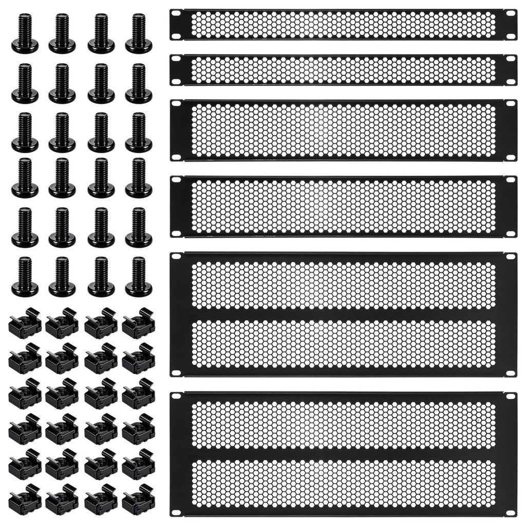 6 Pcs 1 U, 2 U, 4 U Blank Panel Metal Rack Mount