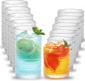 Hobnail Drinking Glasses Set of 12 Vintage Water Glass Cups
