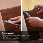 2 in 1 Carton Sizer Utility Knife Blade - Resize/Reduce Cardboard Shipping Boxes