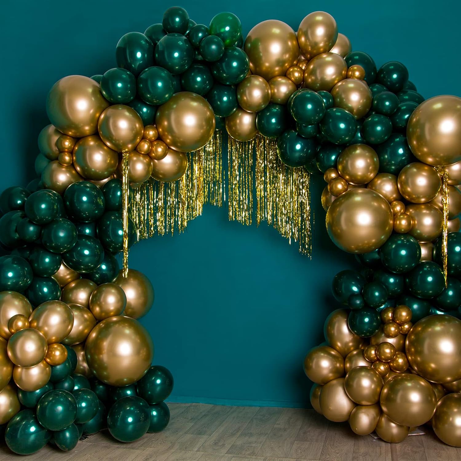 Gold Balloons 129pcs Different Sizes 18 12 10 5 Inch, Metallic Gold Balloon Garland Arch Kit for Graduation Party