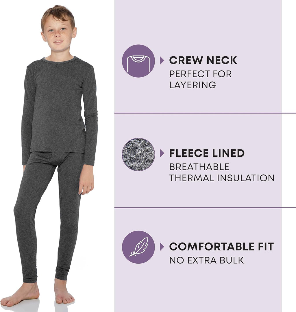 Thermal Underwear for Kids, Boys Thermals, Long Johns Underwear, Base Layer for Cold Weather/Skiing