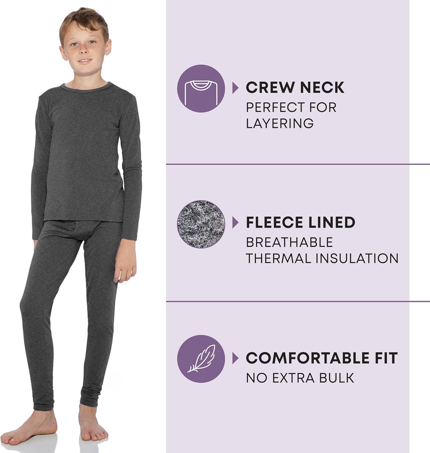 Thermal Underwear for Kids, Boys Thermals, Long Johns Underwear, Base Layer for Cold Weather/Skiing