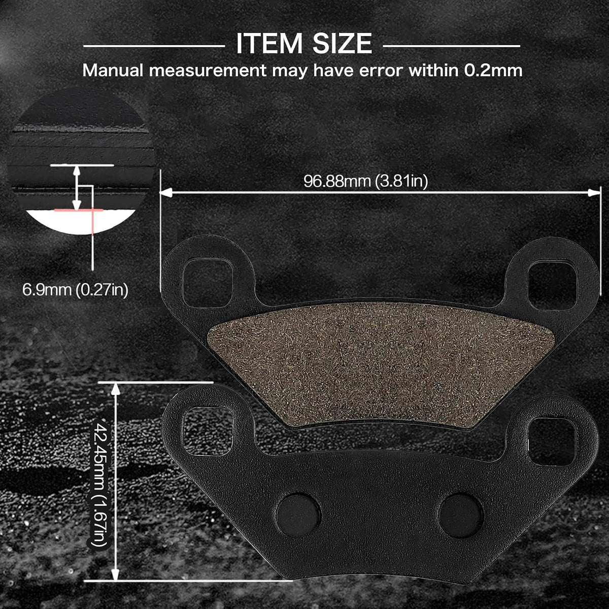 LOCOPOW Brake Pads For Polaris Sportsman 850 550 2009-2026 Front & Rear