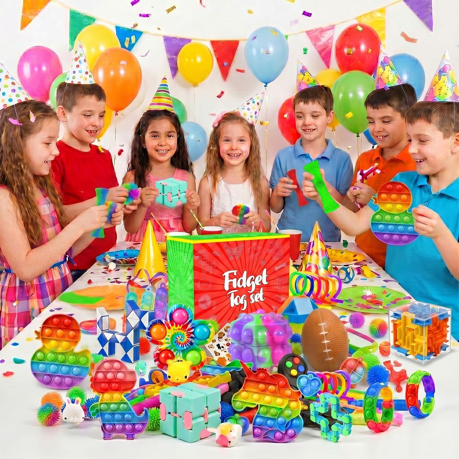 Fidget Toys, 160 Pack Party Favors for Kids 8-12 4-8, Sensory Toys Bulk Autism Autistic, Treasure Box Toys for