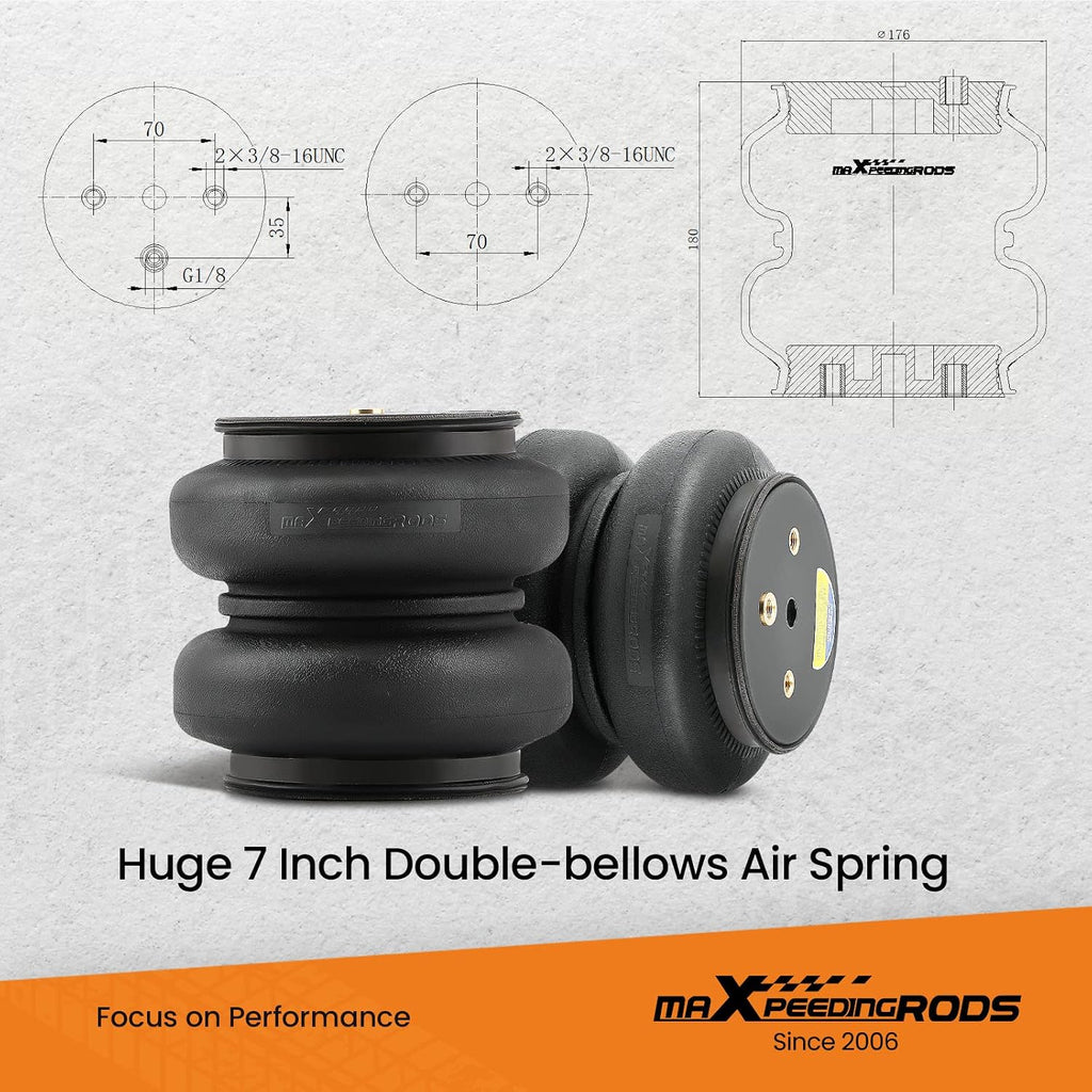 maXpeedingrods 7500 lbs Air Suspension Bag Kit for Ford F250 F350 2017-2019
