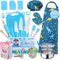 42-Piece Kids Cooking Set - Real Knife, Baking Set, Pots & Pans, Pretend Play Toys - Apron & Chef Hat for Boys