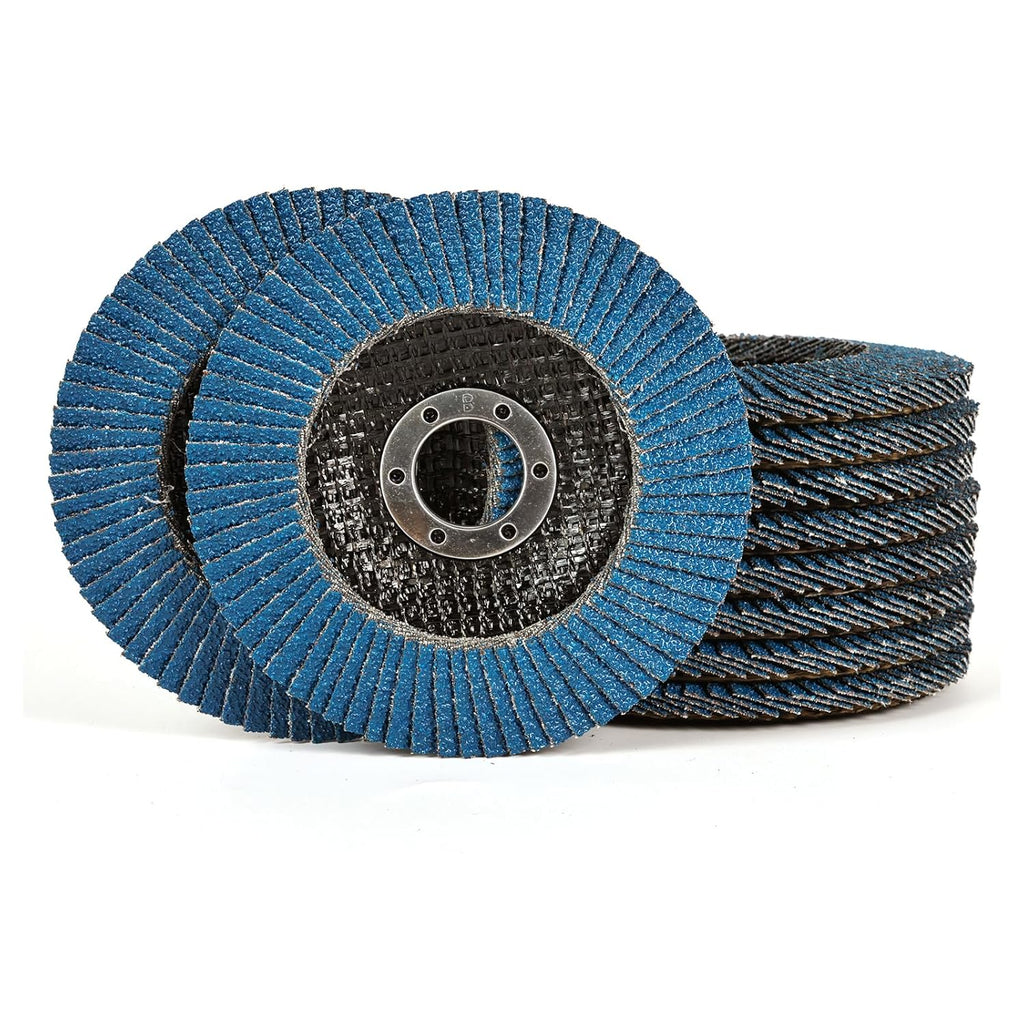 Zirconia Flap Discs 40 Grit, 4.5" x 7/8", 10 Pack Type 29