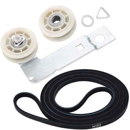661570V 661570 & 279640 & W10837240 Dryer Drum Belt Idler Pulley Kit | Dryer Repair Kit For Whirlpool Maytag Kenmore
