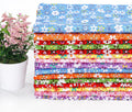15 Pcs 20 x 20 Cotton Fabric Floral Square Quilting Patchwork Flower Fabric Fat Quarter Colorful Printed Square