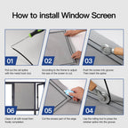 Window Screen Door Repair Kit Include Window Screens Mesh 48"x118" with All Tools in Window Screen Replacement(2pcs