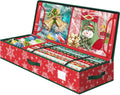 Christmas Gift Wrap Organizer Storage Box for Paper & Decor Snowflake Red | Nonwoven Fabric with Reinforced