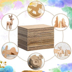 50 Pack Corrugated Cardboard Sheets, 3 mm Flat, 3.5 x 4.5 Inch, Brown