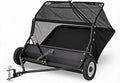 48" Tow Behind Lawn Sweeper, 25 Cu.ft Large Leaf Collector & Grass Catcher with Adjustable Brush Height, Dump from