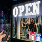 30"x10" Large LED Open Sign for Business - Unique Design super Bright Open Signs With chain - High Visibility for