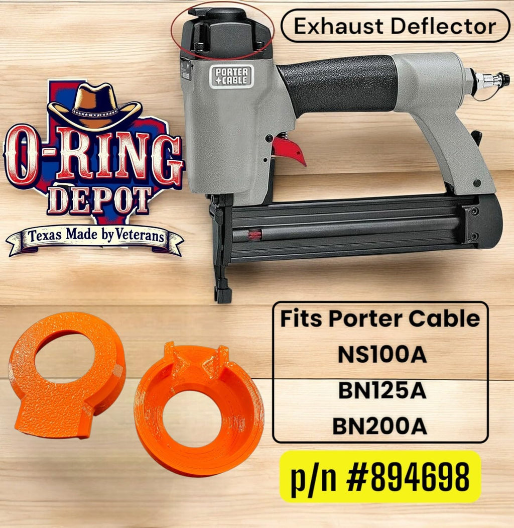 O-Ring Depot (1) Exhaust Deflector 894698 fits over Silver Ring, hollow top compatible with Porter Cable BN125A & BN200A Brad Nailer