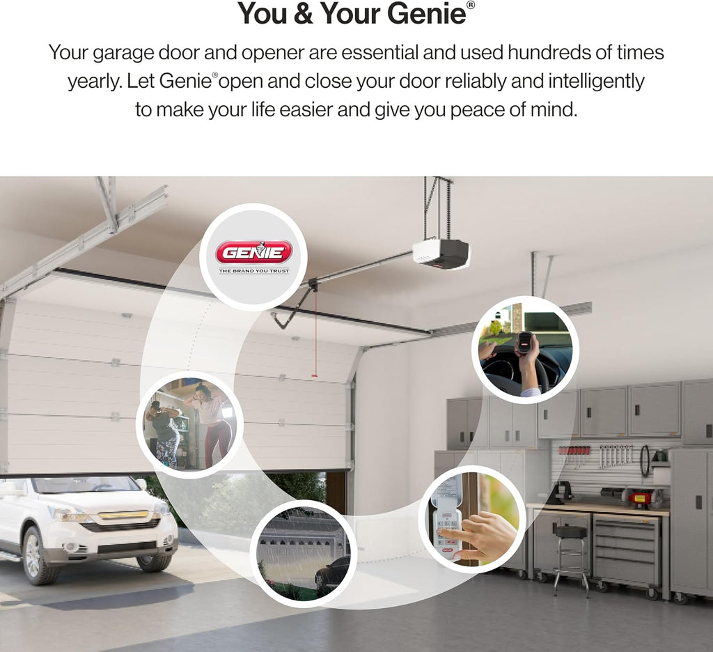 Chain Drive 750 3/4 HPc Garage Door Opener w/Battery Backup - Heavy Duty - Operate your garage door when the primary