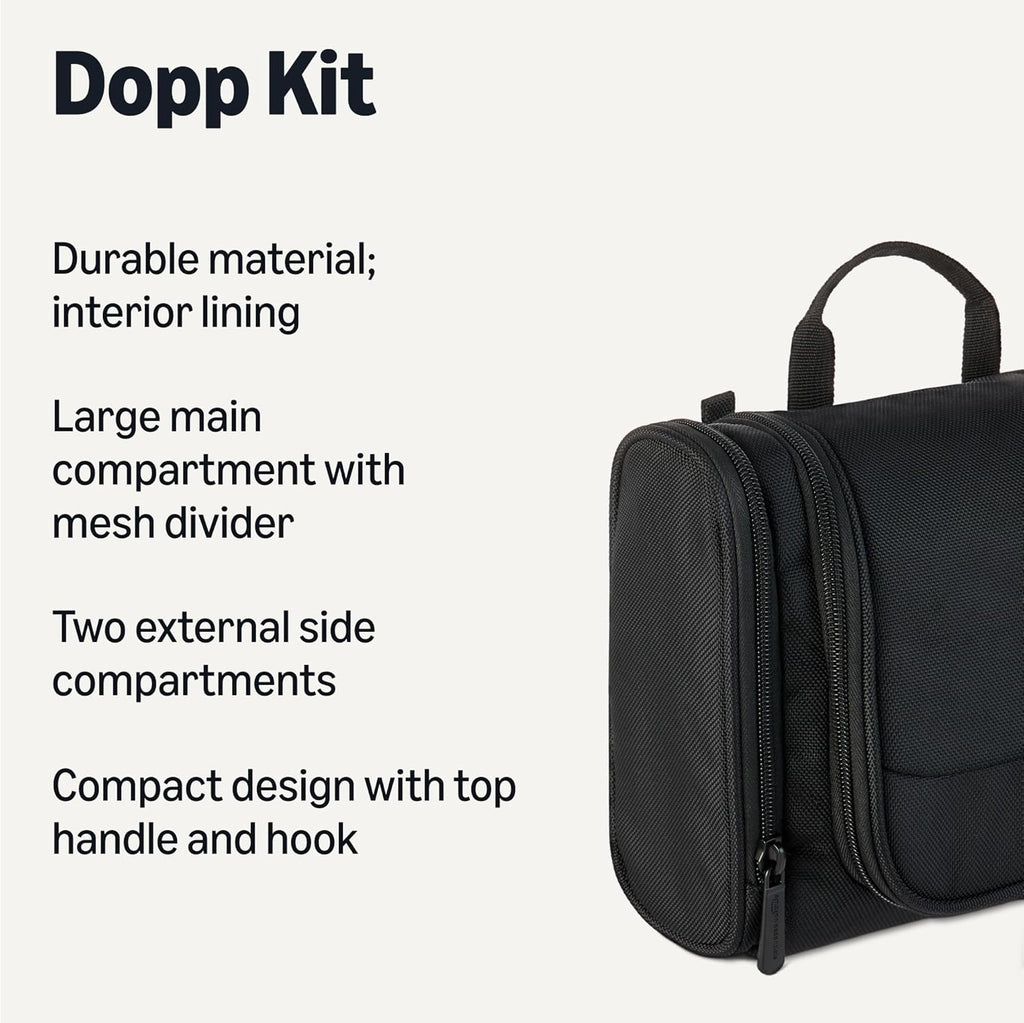 Spacious Toiletry Bag, Hanging Cosmetic Dopp Kit with Multiple Compartments, Durable 1680D Polyester, Large Capacity