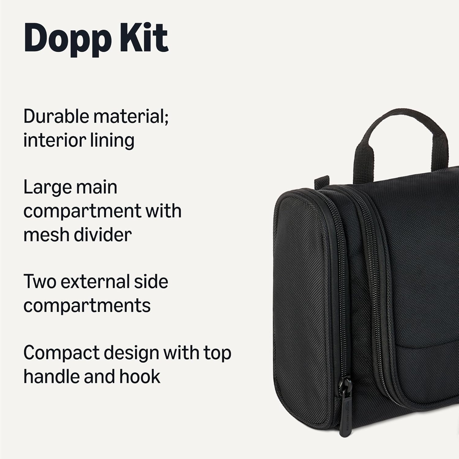 Spacious Toiletry Bag, Hanging Cosmetic Dopp Kit with Multiple Compartments, Durable 1680D Polyester, Large Capacity