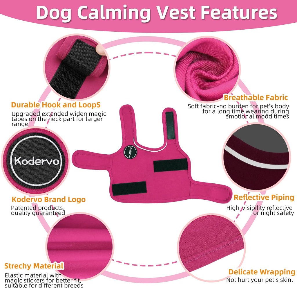 Dog Anxiety Jacket, Skin-Friendly Dog Calming Shirt - Dog Coat for Thunder, Fireworks, Vet Visits and Separation