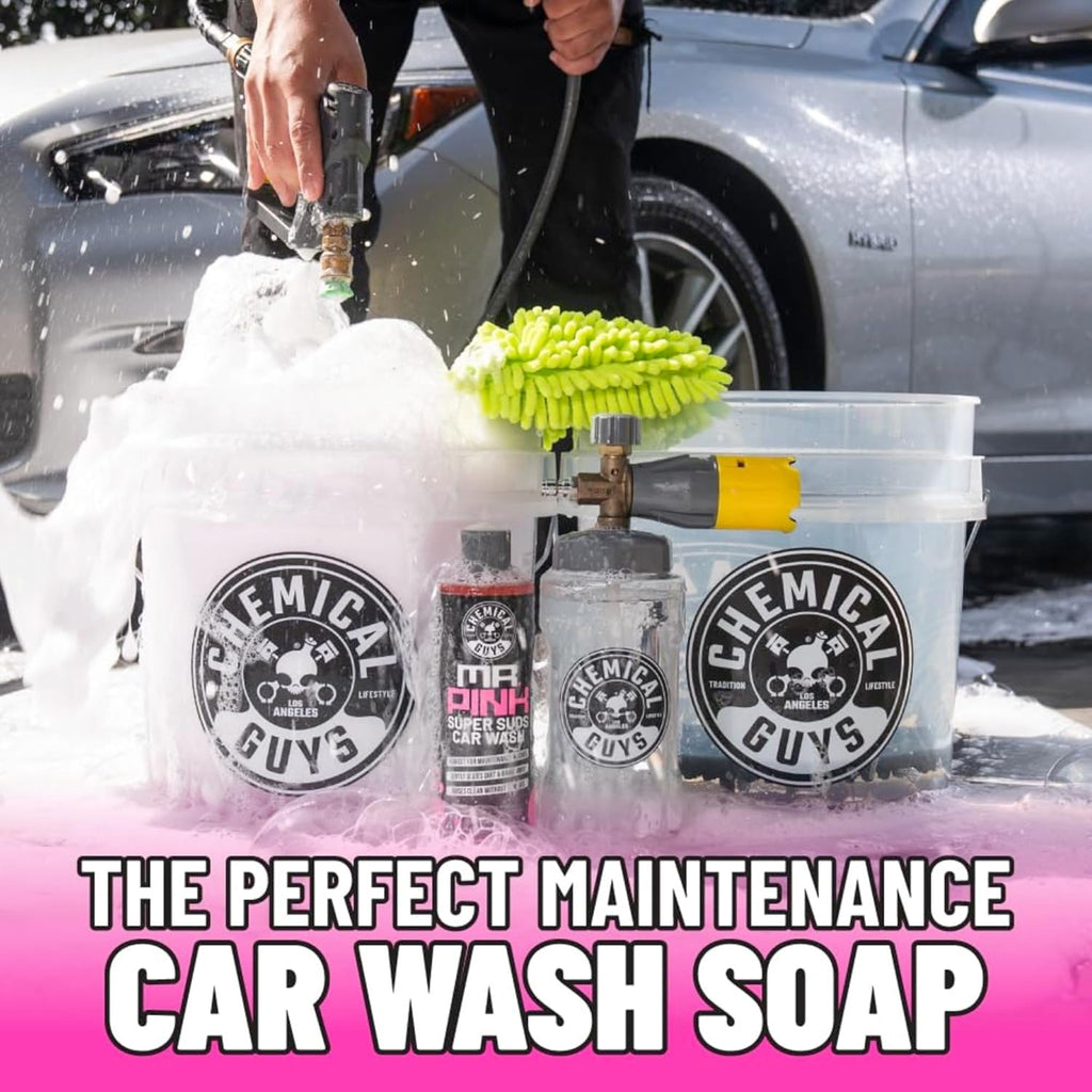 Mr. Pink Car Wash Soap, Foam Cannon & Bucket Wash, 128 oz | Thick foaming suds lift dirt and grime in foam cannons