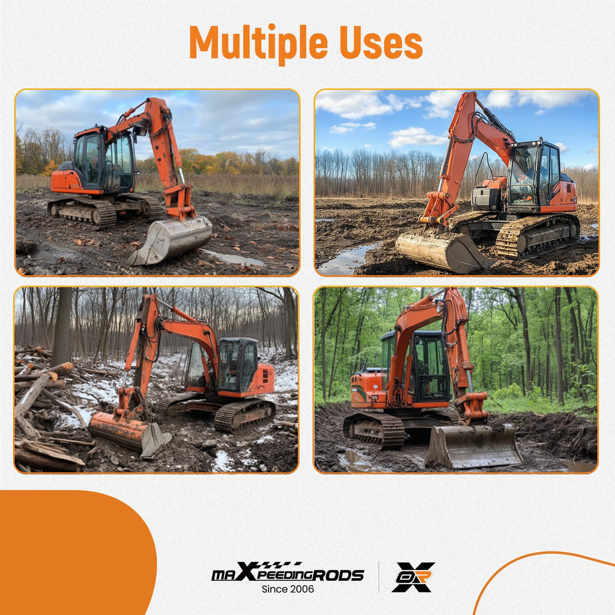 maXpeedingrods 2Pcs U35 Excavator Quick Attach Bucket Ears for Kubota