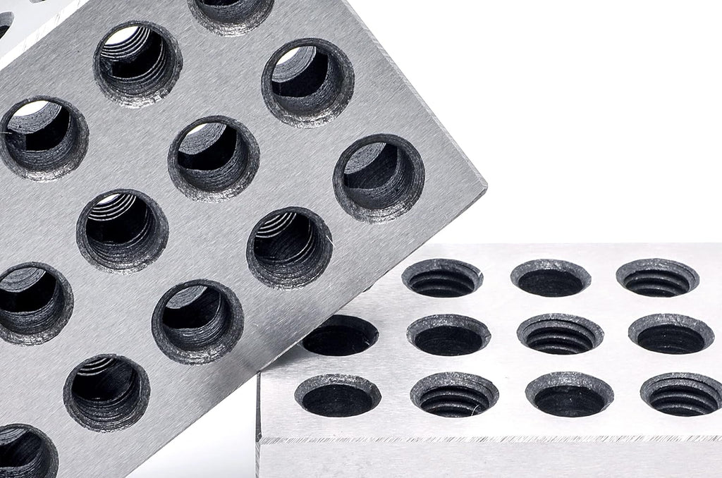 Pair 1" x 2" x 3" Precision Steel 1-2-3 123 Blocks 23 Holes