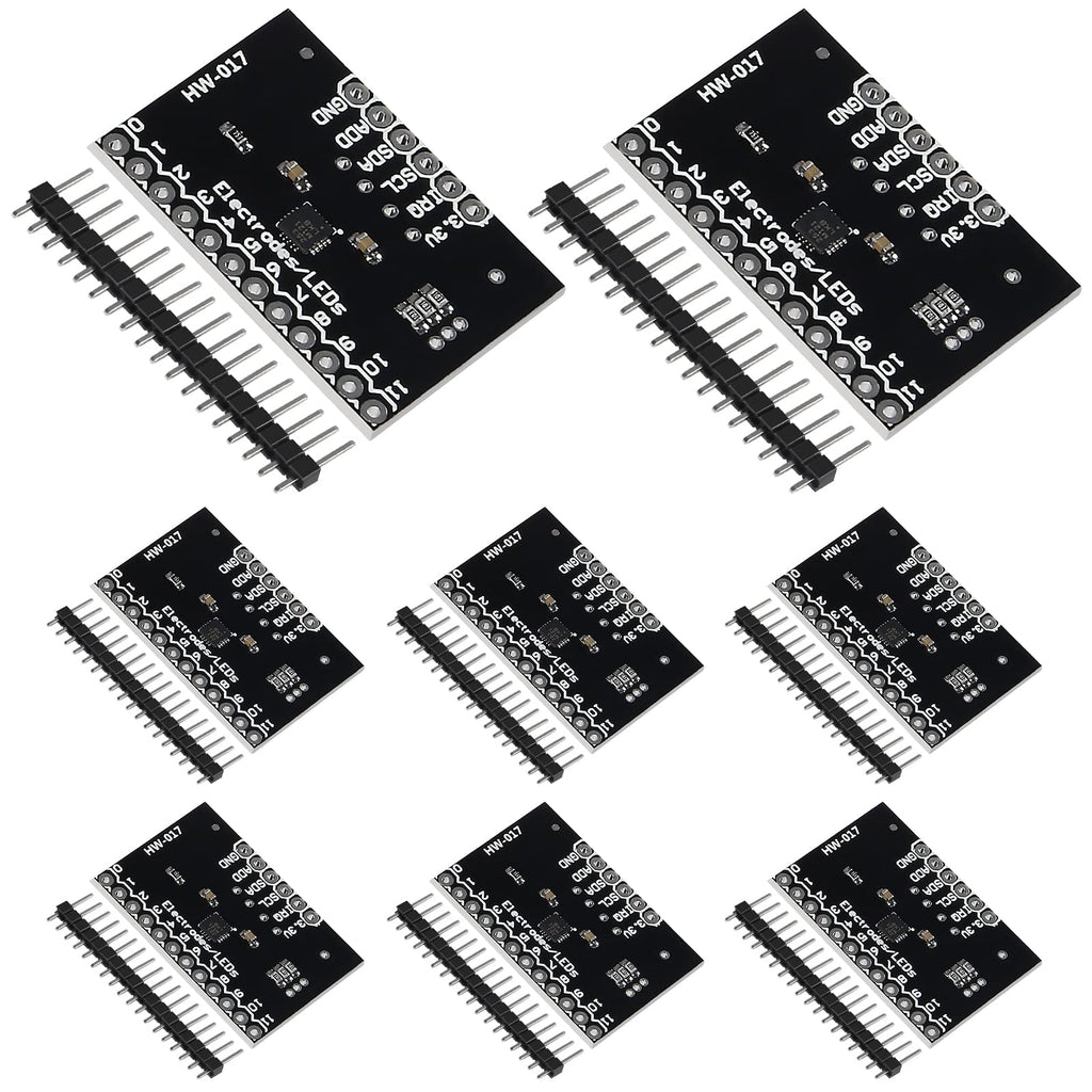 QCCAN 8PCS MPR121 Breakout V12 Capacitive Touch Sensor I2C Keyboard Development Board Controller Module