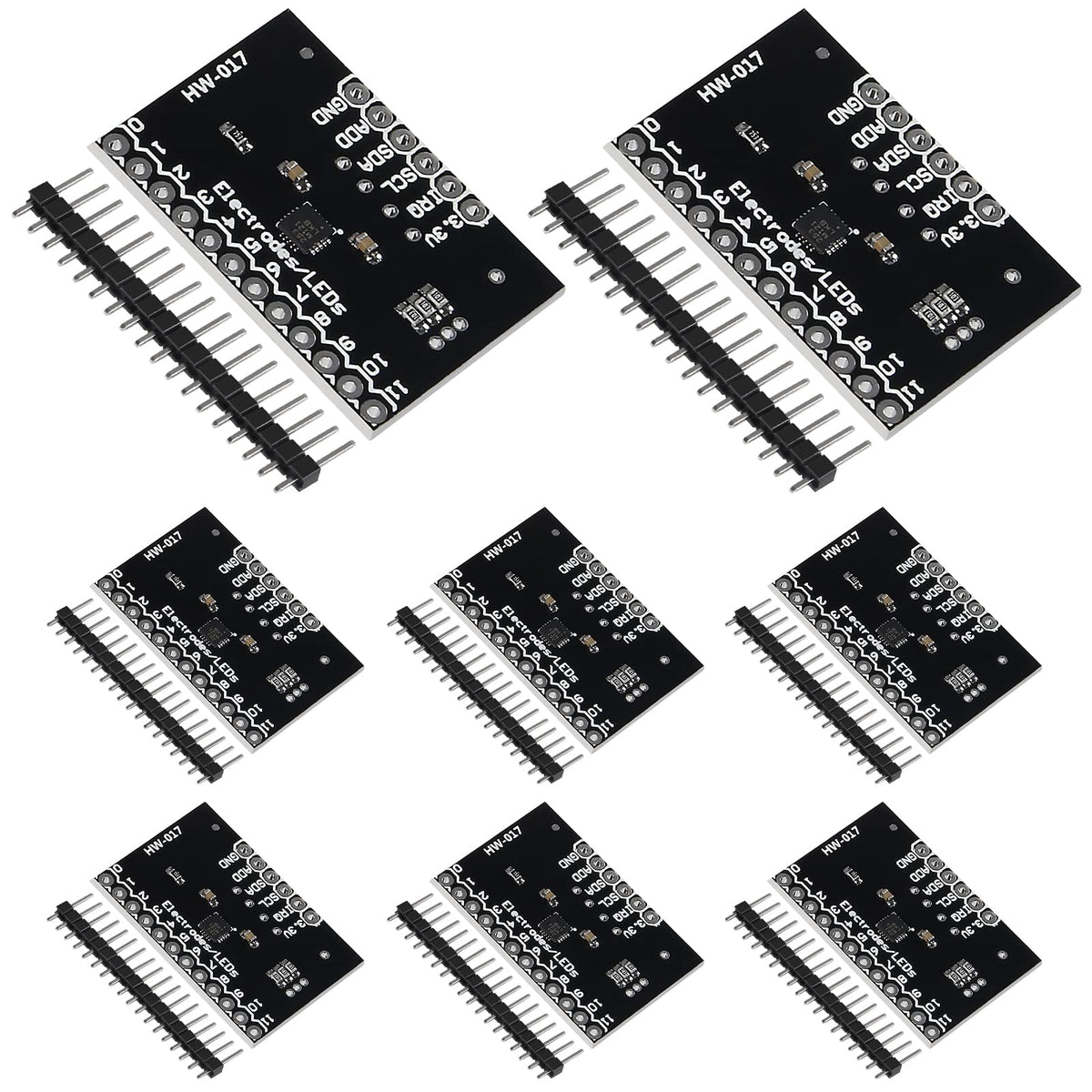 QCCAN 8PCS MPR121 Breakout V12 Capacitive Touch Sensor I2C Keyboard Development Board Controller Module
