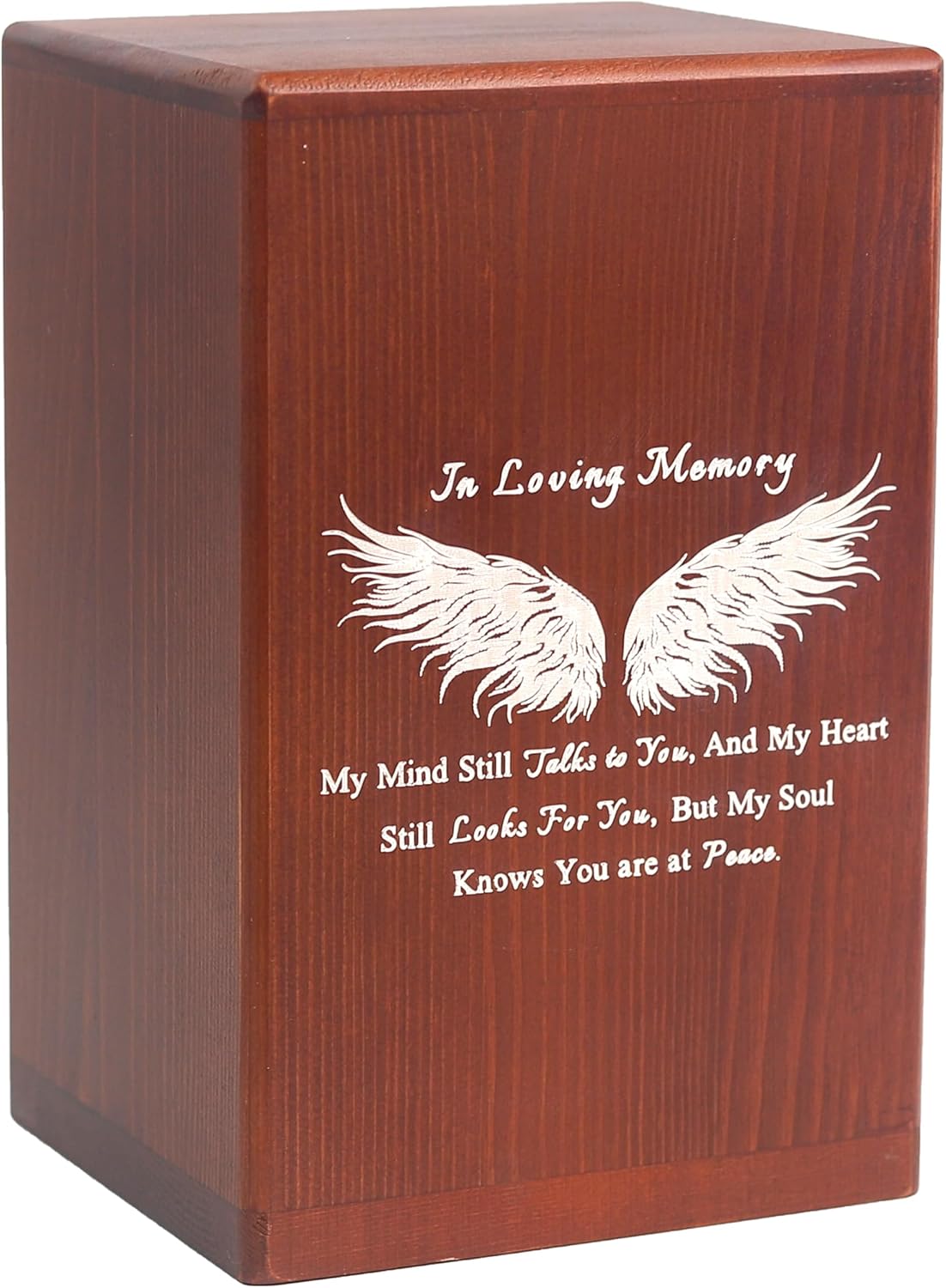 Wooden Urn Box and Casket for Men Women Funeral Memorial Urns for Ashes Cremation Urn Keepsake Urn for Adults