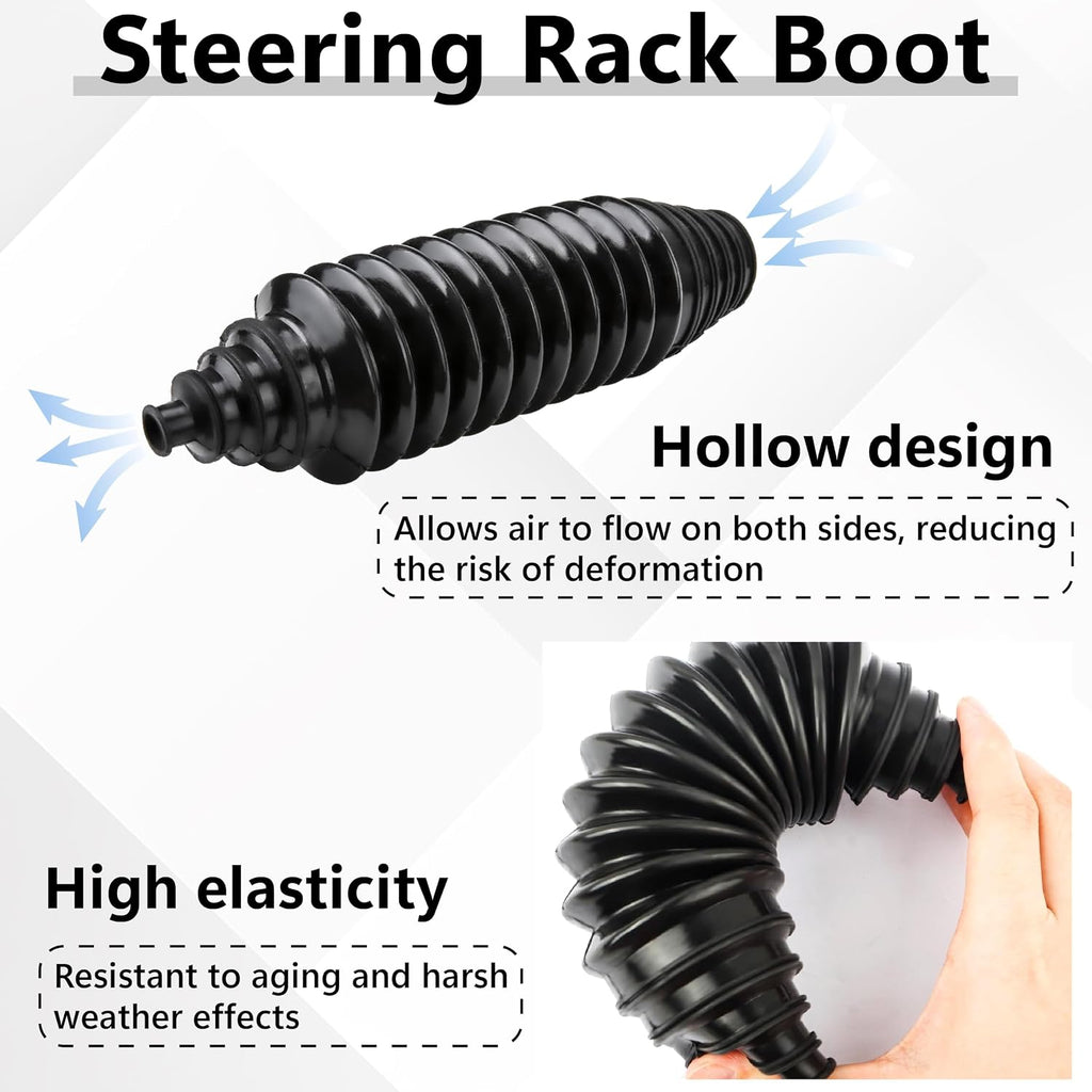 Steering Rack Boot Kit, Universal Steering Rack and Pinion Tie Rod Boots