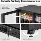Back Bar Cooler, 11.3 Cu.Ft Commercial Refrigerator with Low-E Glass