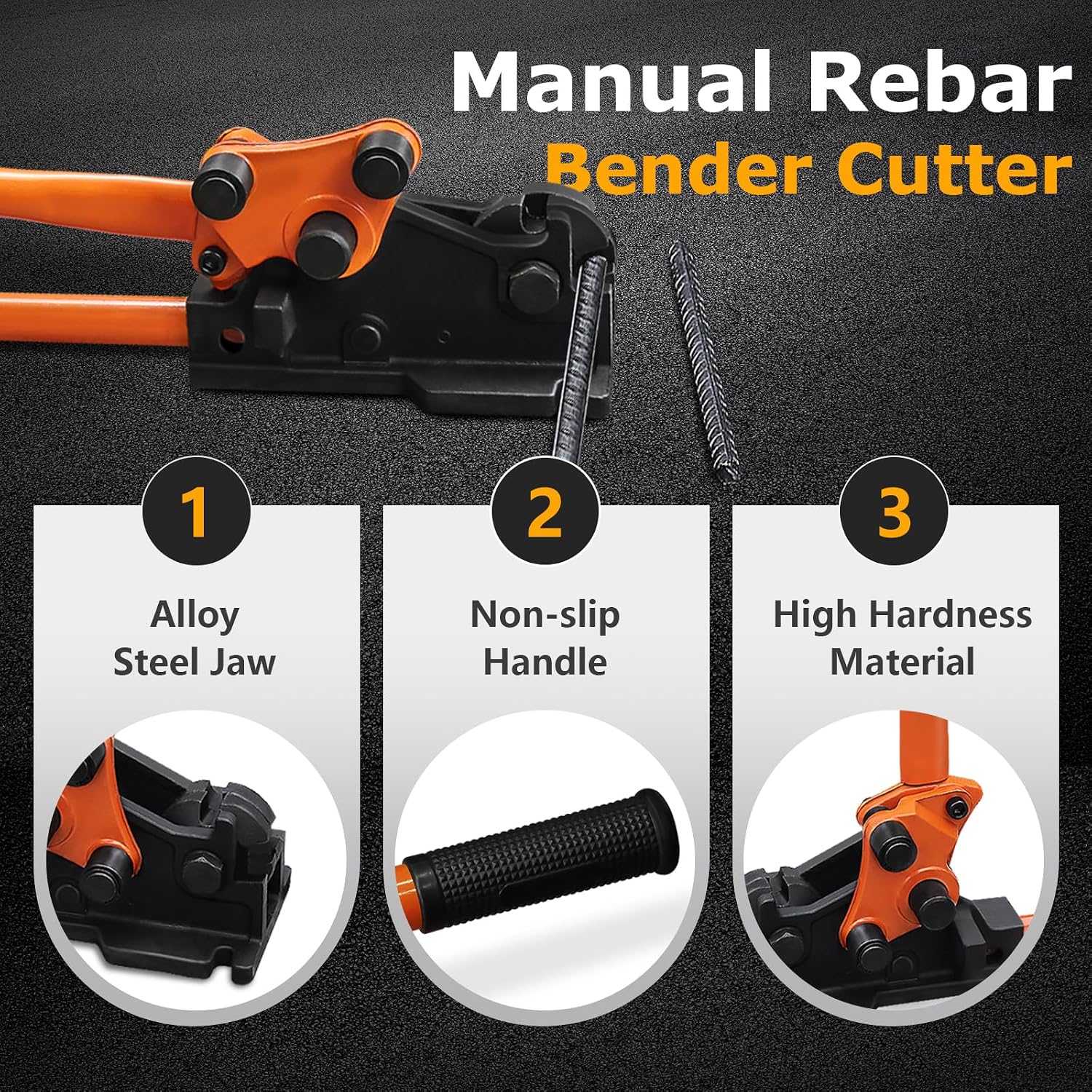 Manual Rebar Cutter and Bender,for Construction Site and Home-use,Removable Rebar Shears, Rebar Bending Machine