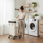 160L Laundry Basket with Wheels, Rolling Hampers for Clothing