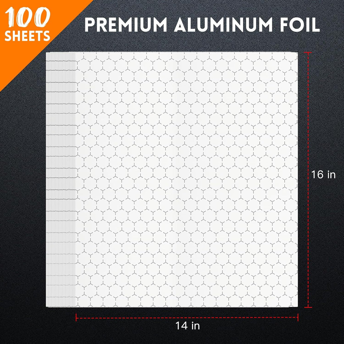 100 Pcs Insulated Aluminum Foil Sandwich Wrap Sheets, 14" x 16"