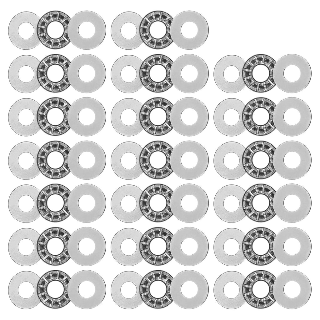 uxcell 20pcs AXK1024 Thrust Needle Roller Bearings with Washers 10mm Bore