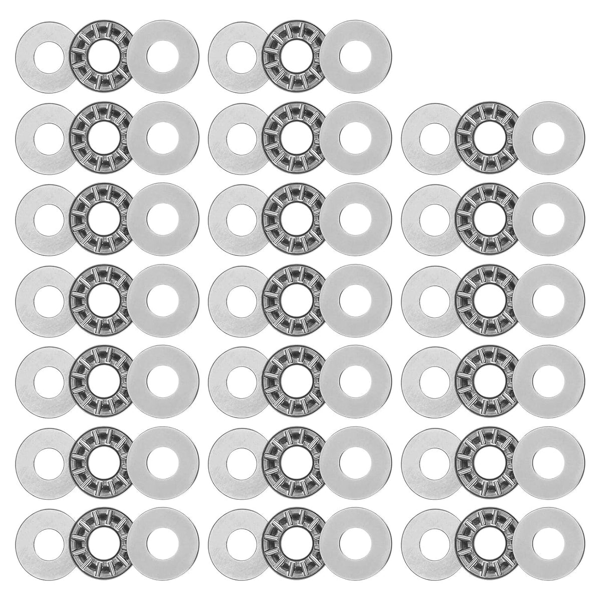 uxcell 20pcs AXK1024 Thrust Needle Roller Bearings with Washers 10mm Bore