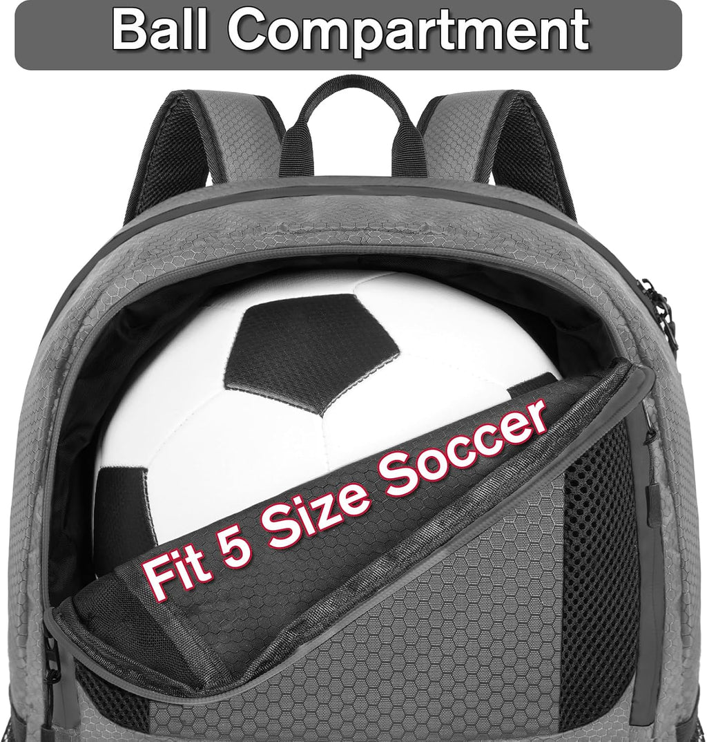 Soccer Backpack,Soccer Bag with Ball Holder, Water resistant Sport Equipment Bags Fit Basketball Volleyball Football