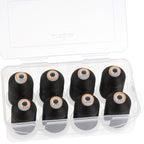 8 Spools Polyester Embroidery Machine Thread -8xBlack