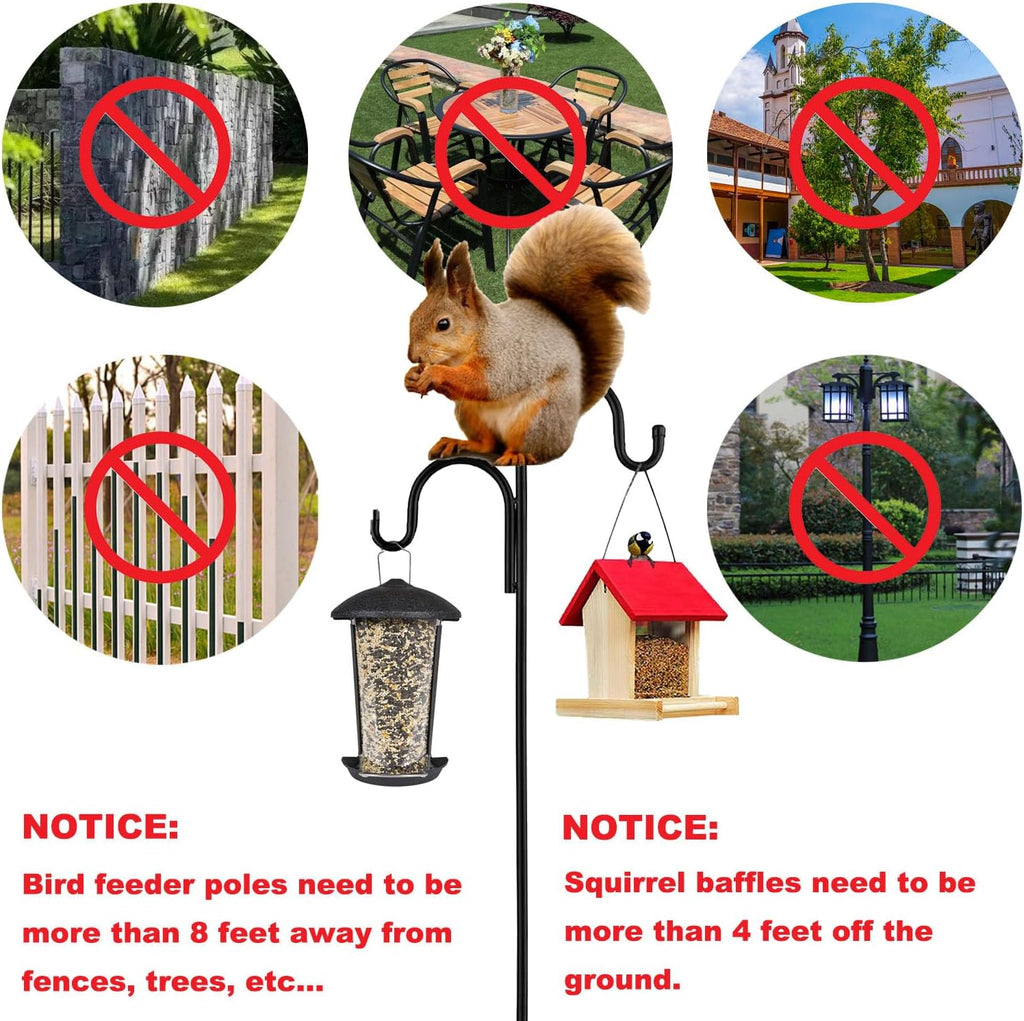 Squirrel Baffle for Bird Feeder Pole,Installation Without Removing the Pole,Wrap Around Poles Protect Bird