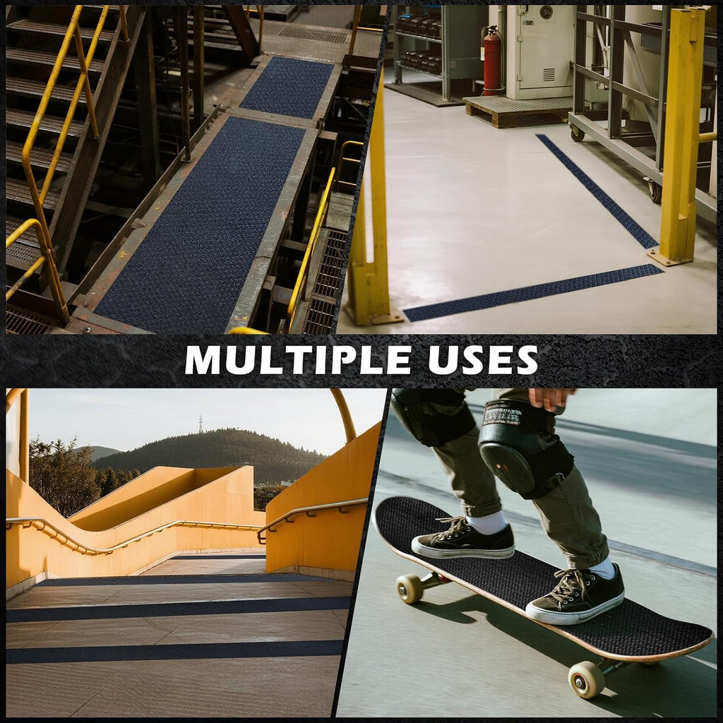 Anti Slip Tape 4in x 60ft Grip Tape for Stairs & Ramps, Patterned