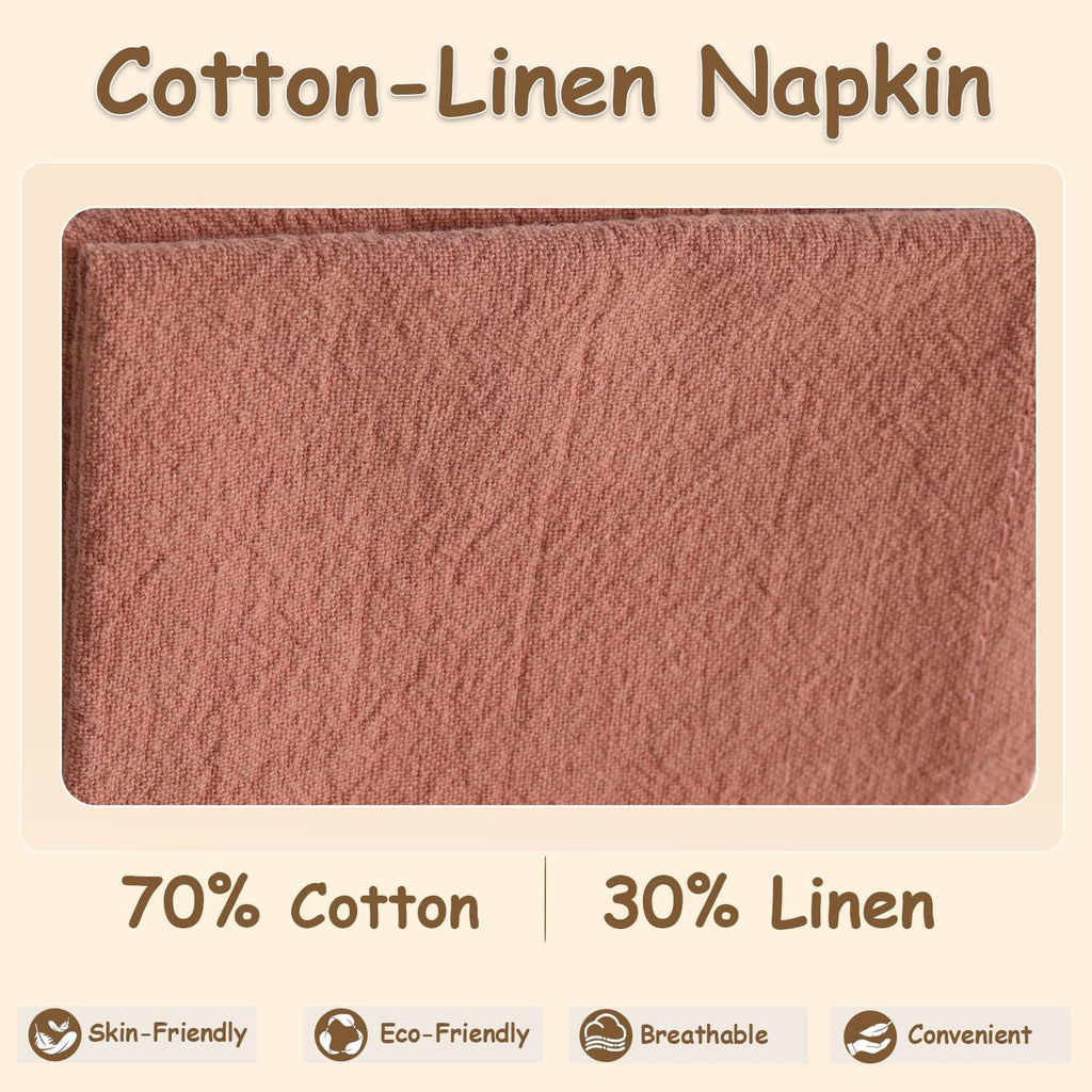 Eco Hanky 10x10in Reusable Small Cloth Napkins, Light Pink, 12pk