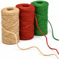 Christmas Baker's Jute Twine, 3 Rolls of Decorative Holiday String